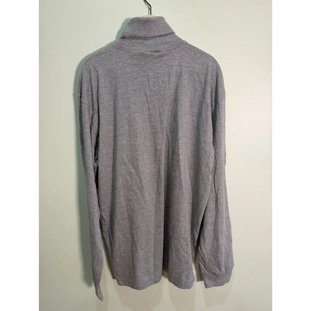 Vintage The North Face T-Neck Pullover Men’s L Heather Gray NWT 90s Y2K